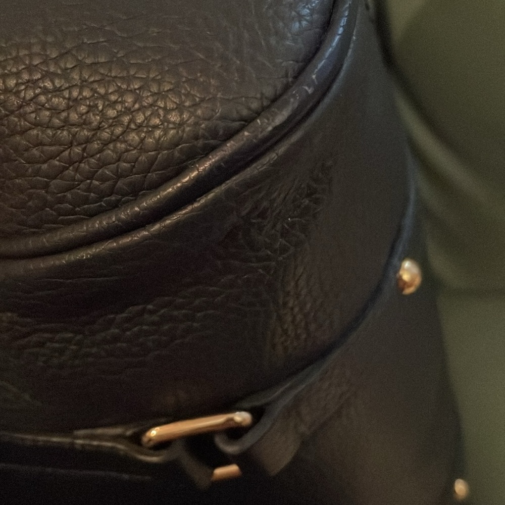 Dooney&bourke Navy Blue Pebbled Leather Florentine  Tassel Satchel 🔺FIRM🔺 - Picture 12 of 16